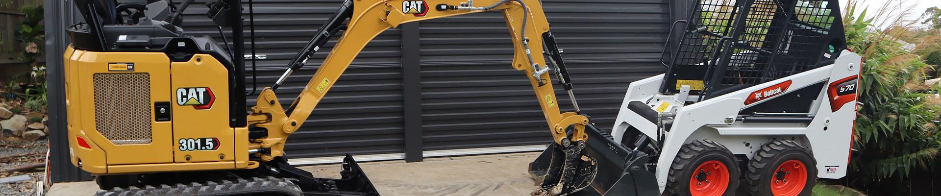 cat and bob cat machinery